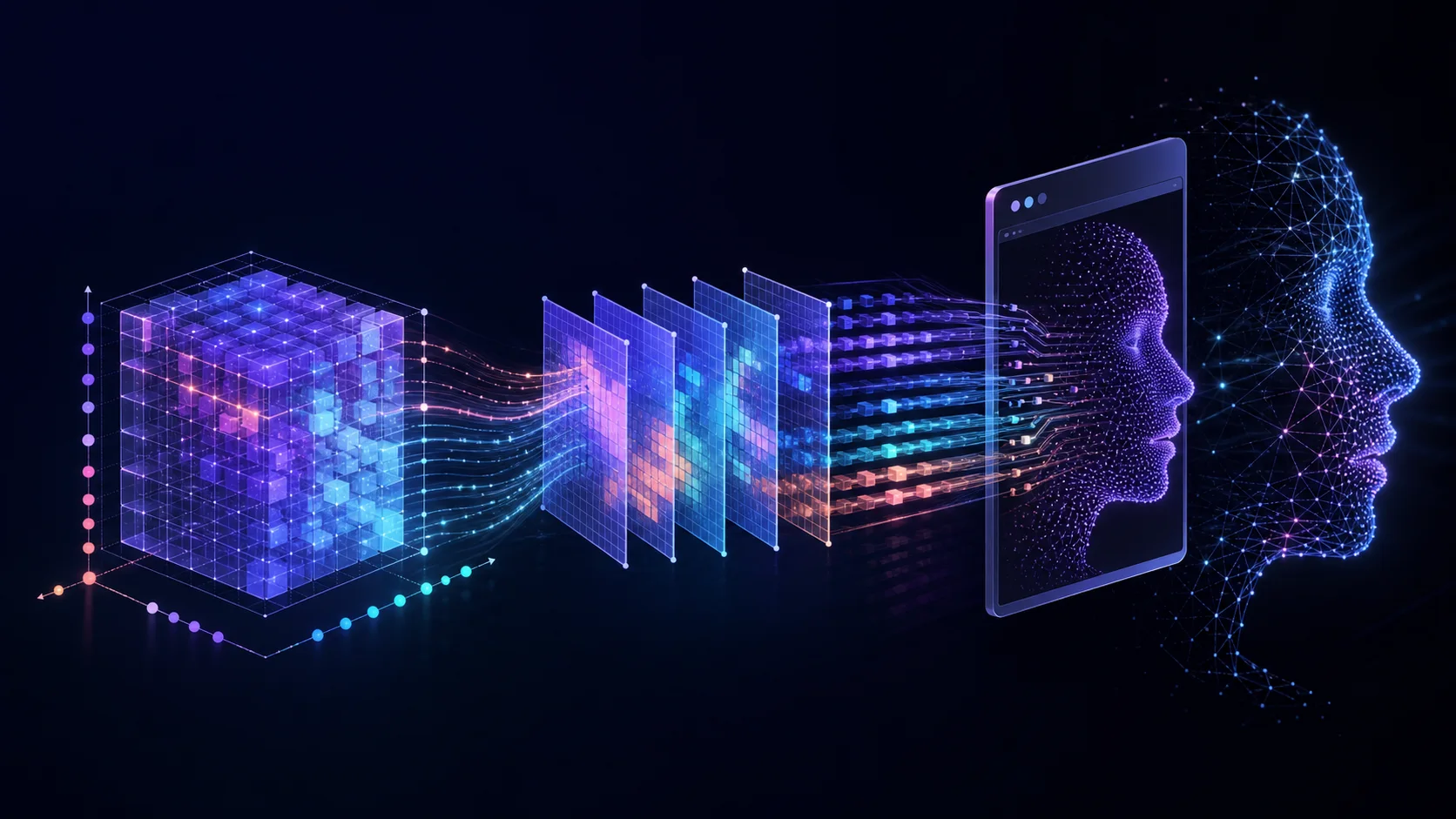 5D 张量改写为 4D 采样平面并进入 WebGPU 的概念图